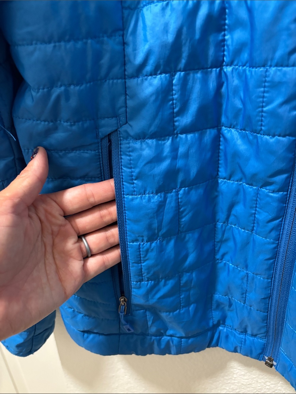 Patagonia Nano Puff Zip Up Jacket Size Small Blue | hiking | gorpcore | camping - Picture 3 of 11